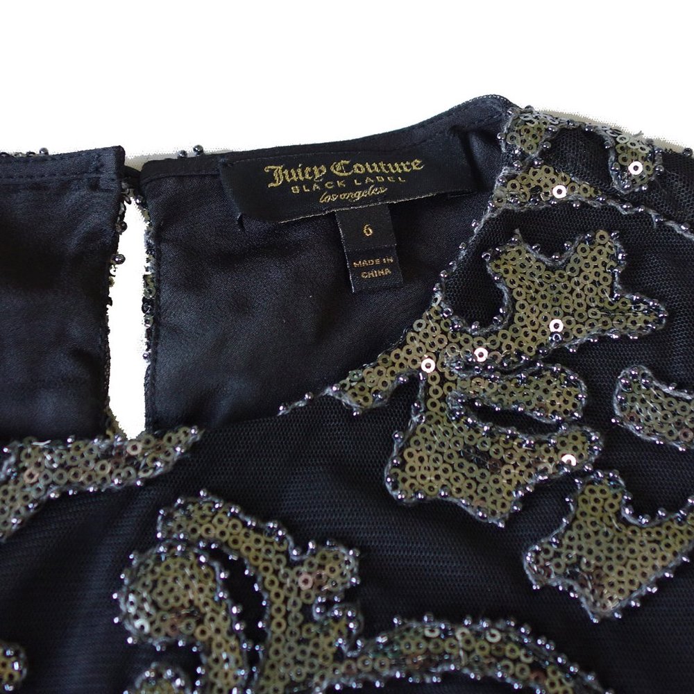 NWT Juicy Couture Beaded Sequin Dress Size 6 - Picture 3 of 8